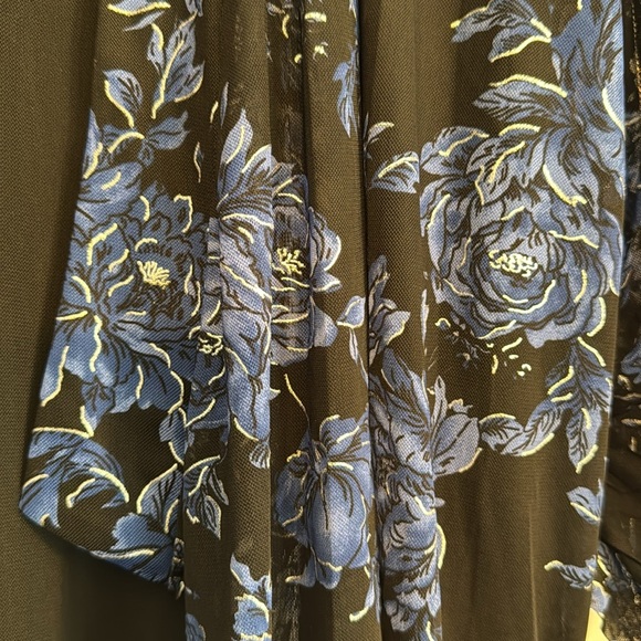 Harper 241 Plus Size Blue Floral Midi Dress Size 3X - Picture 7 of 8